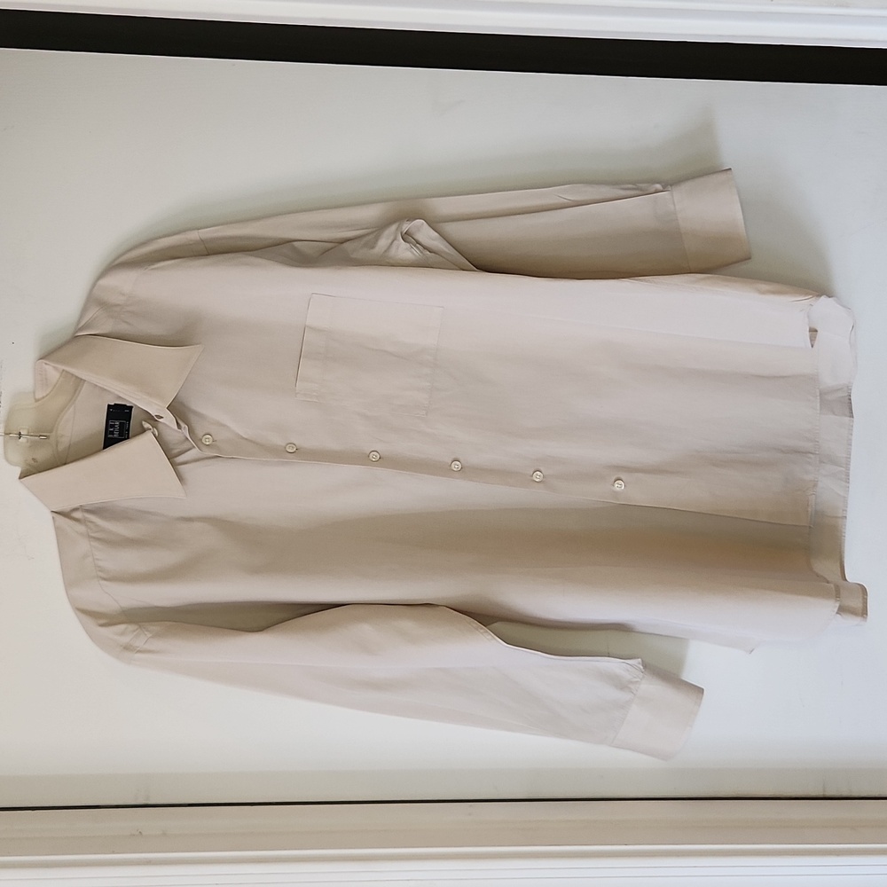 Ike Behar Cream Button-down Dress Shirt
